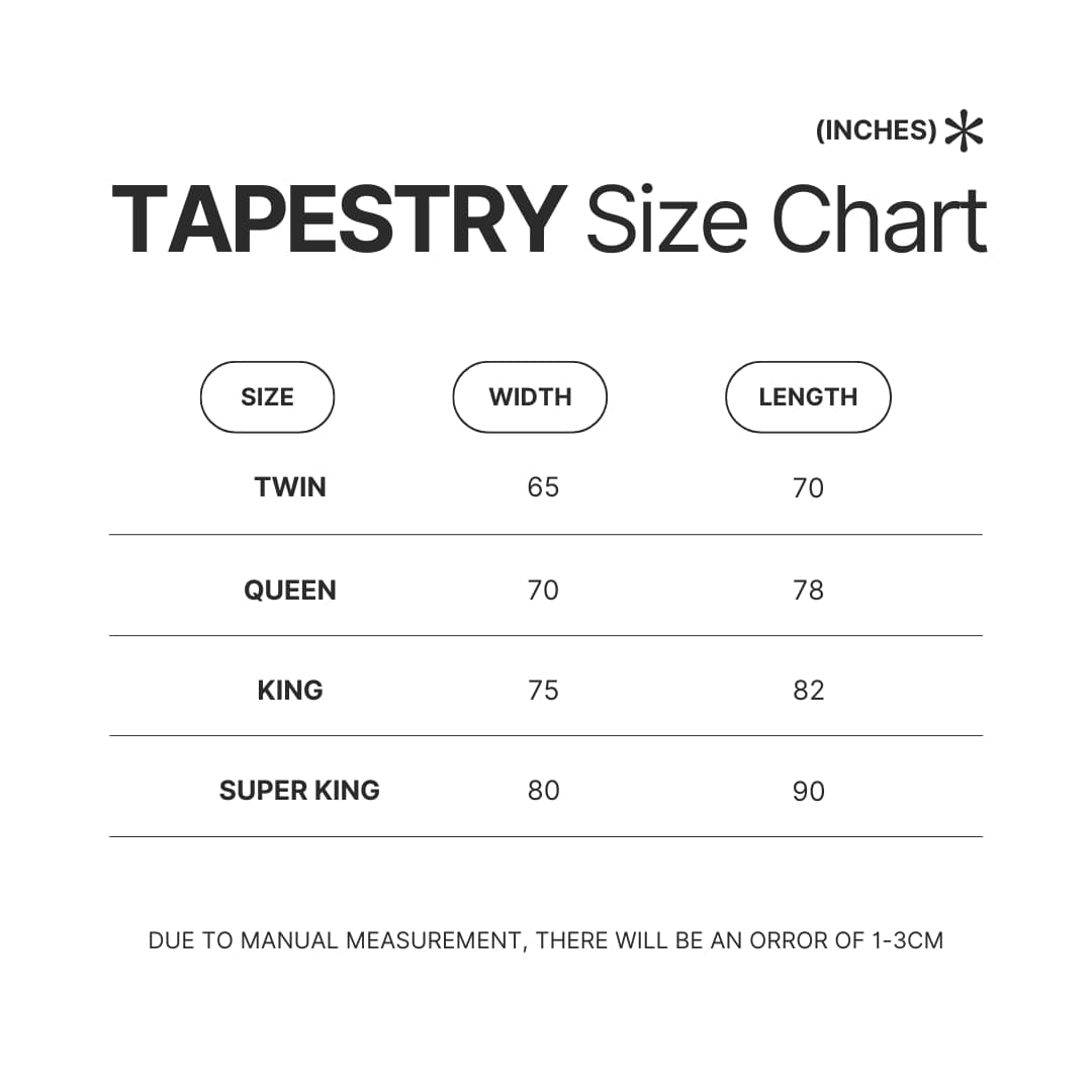 Tapestry Size Chart - Kodak Black Shop