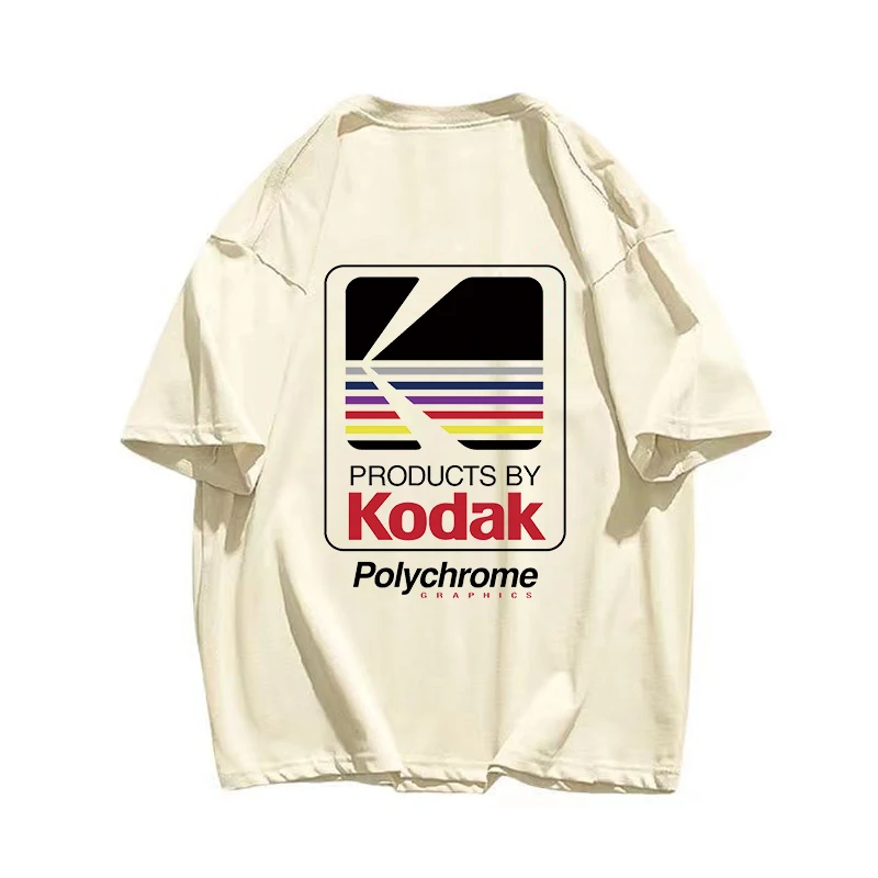 Summer Men Women T shirts Cotton Oversized Wild Kodak Letter Print T Shirt INS Korea Retro 1 - Kodak Black Shop
