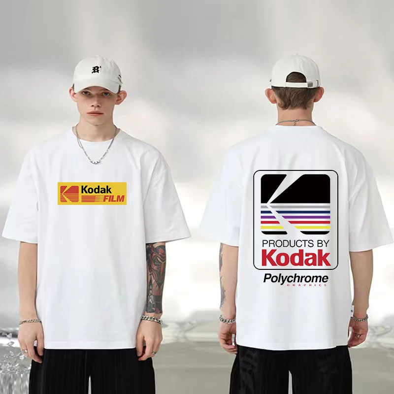 Summer Men Women T shirts Cotton Oversized Wild Kodak Letter Print T Shirt INS Korea Retro - Kodak Black Shop