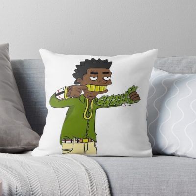 Kodak Black Green Shirt Throw Pillow